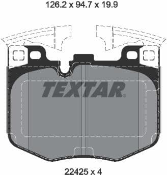 Brake Pad Set, disc brake 2242501
