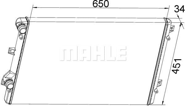 Radiator, engine cooling BEHR CR 1538 000S