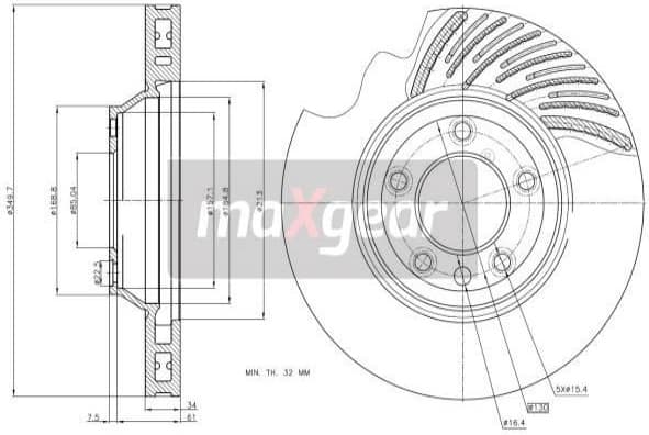 Brake Disc 19-1836