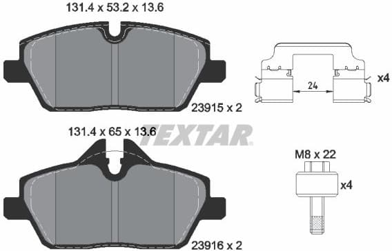 Brake Pad Set, disc brake Q+ 2391508