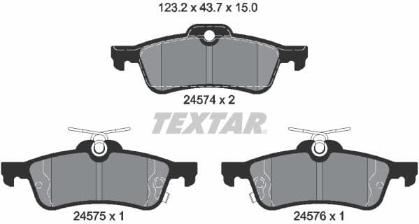 Brake Pad Set, disc brake Q+ 2457401