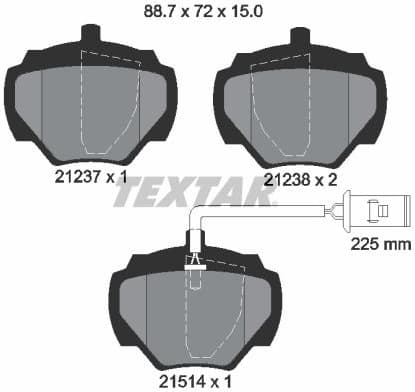 Brake Pad Set, disc brake 2123701