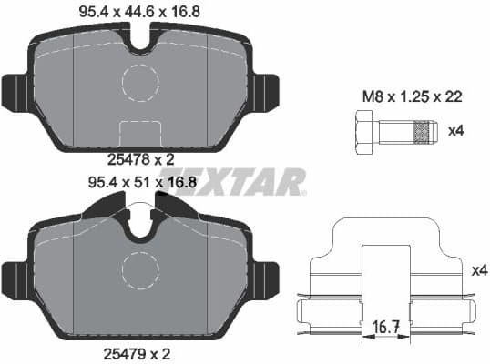 Brake Pad Set, disc brake Q+ 2547801