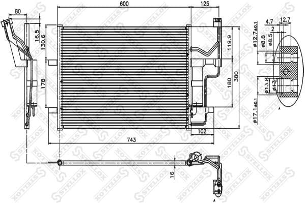 Condenser, air conditioning 10-45118-SX