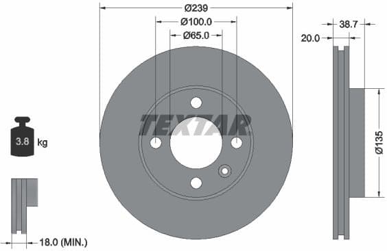 Brake Disc PRO 92012103