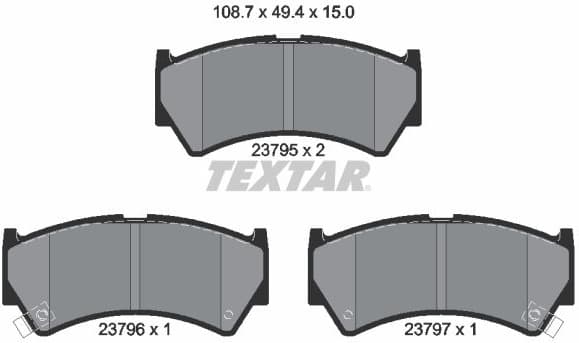 Brake Pad Set, disc brake 2379501