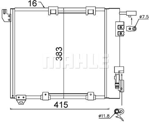 Condenser, air conditioning BEHR AC 349 000S