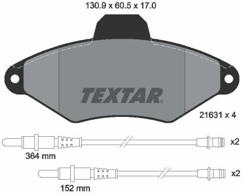 Brake Pad Set, disc brake 2163102