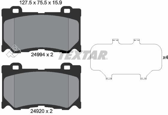 Brake Pad Set, disc brake 2499401