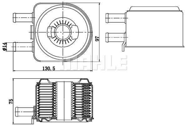 Oil Cooler, engine oil BEHR CLC 176 000S
