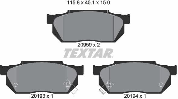 Brake Pad Set, disc brake 2095902