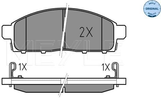 Brake Pad Set, disc brake MEYLE-ORIGINAL: True to OE. 025 245 2916/W