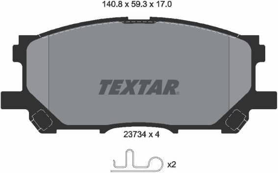 Brake Pad Set, disc brake 2373401