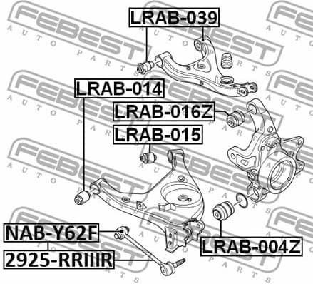Mounting, control/trailing arm LRAB-015