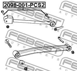 Fastening Bolt, control arm 2098-001-PCS2 - image 2
