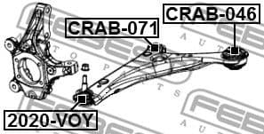 Mounting, control/trailing arm CRAB-071 - image 2