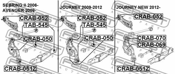 Mounting, control/trailing arm CRAB-052 - image 2
