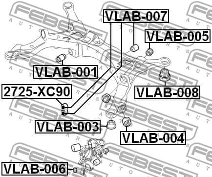 Control/Trailing Arm, wheel suspension 2725-XC90 - image 2