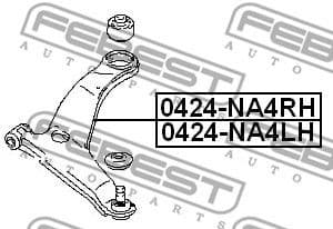 Control/Trailing Arm, wheel suspension 0424-NA4RH - image 2