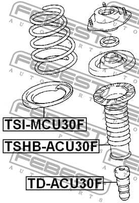Protective Cap/Bellow, shock absorber TSHB-ACU30F - image 2