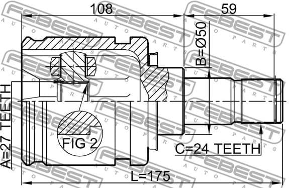 Joint Kit, drive shaft 0111-ACV30LH - image 2