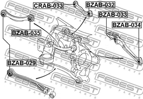 Mounting, control/trailing arm BZAB-034 - image 2