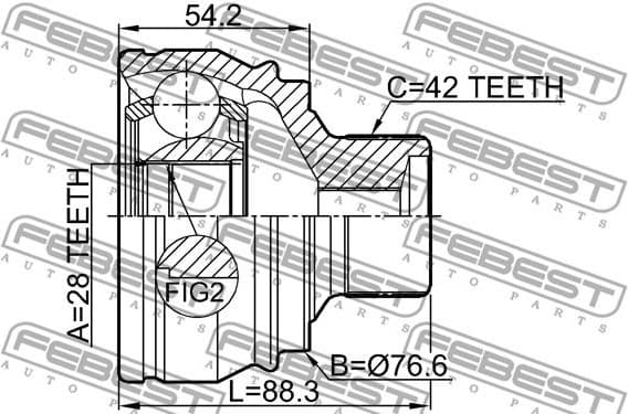 Joint Kit, drive shaft 1710-A7 - image 2