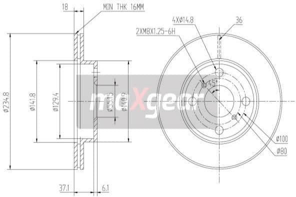 Brake Disc 19-0751 - image 2