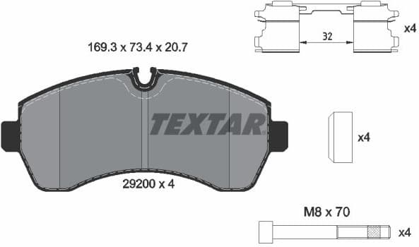 Brake Pad Set, disc brake Q+ 2920002
