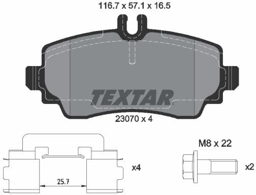 Brake Pad Set, disc brake Q+ 2307004
