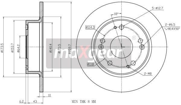 Brake Disc 19-1843 - image 2