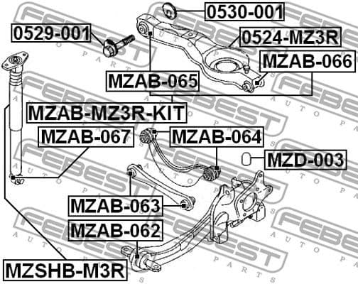 Mounting, control/trailing arm MZAB-063 - image 2