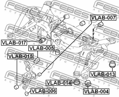 Mounting, control/trailing arm VLAB-015 - image 2