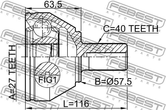 Joint Kit, drive shaft 2910-FLIIF - image 2