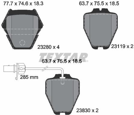 Brake Pad Set, disc brake Q+ 2328001