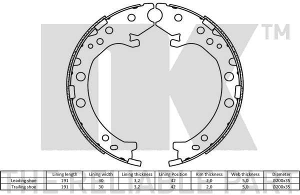 Brake Shoe Set, parking brake 2726803 - image 2