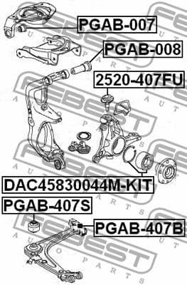 Mounting, control/trailing arm PGAB-407B - image 2