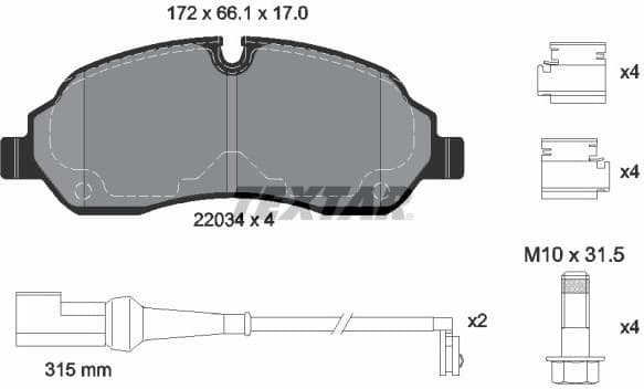 Brake Pad Set, disc brake Q+ 2203401