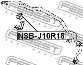 Mounting, stabiliser bar NSB-J10R18 - image 2