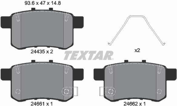 Brake Pad Set, disc brake 2443501