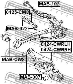 Mounting, control/trailing arm MAB-087 - image 2