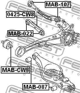Mounting, control/trailing arm MAB-022 - image 2