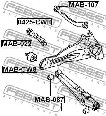 Mounting, control/trailing arm MAB-CW8 - image 2