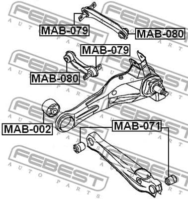 Mounting, control/trailing arm MAB-071 - image 2