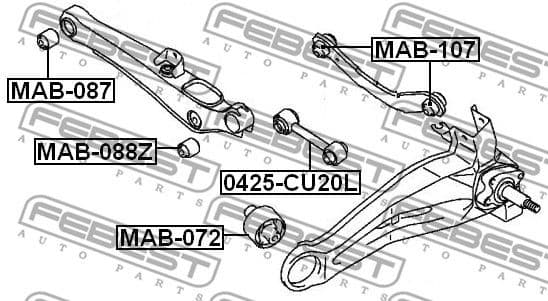 Mounting, control/trailing arm MAB-088Z - image 2