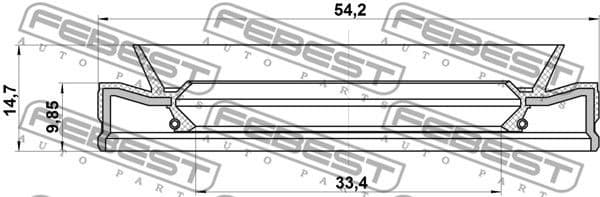 Shaft Seal, drive shaft 95HEY-35541015U - image 2