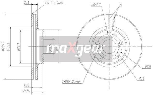 Brake Disc 19-0967 - image 2