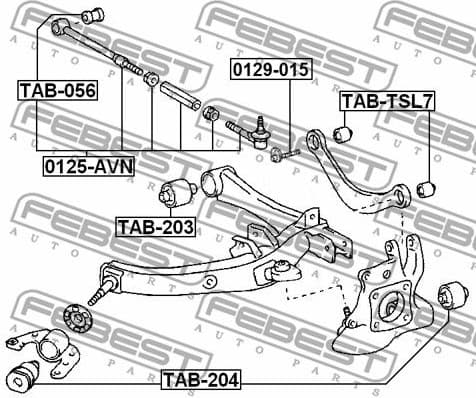 Control/Trailing Arm, wheel suspension 0125-AVN - image 2