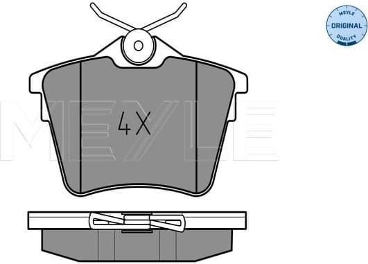 Brake Pad Set, disc brake MEYLE-ORIGINAL: True to OE. 025 241 3517