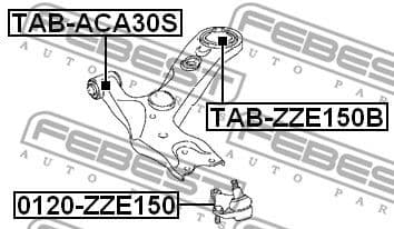 Mounting, control/trailing arm TAB-ZZE150B - image 2